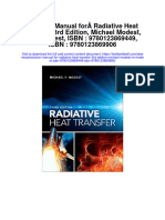 Instant Download Solution Manual For Radiative Heat Transfer 3rd Edition Michael Modest M Modest Isbn 9780123869449 Isbn 9780123869906 PDF Scribd