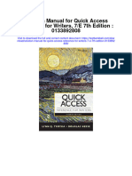 Instant Download Solution Manual For Quick Access Reference For Writers 7 e 7th Edition 0133892808 PDF Scribd