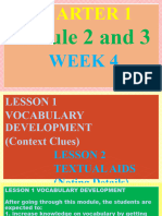 Quarter 1: Module 2 and 3