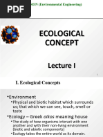 Lecture 3. ECOLOGICAL Concept