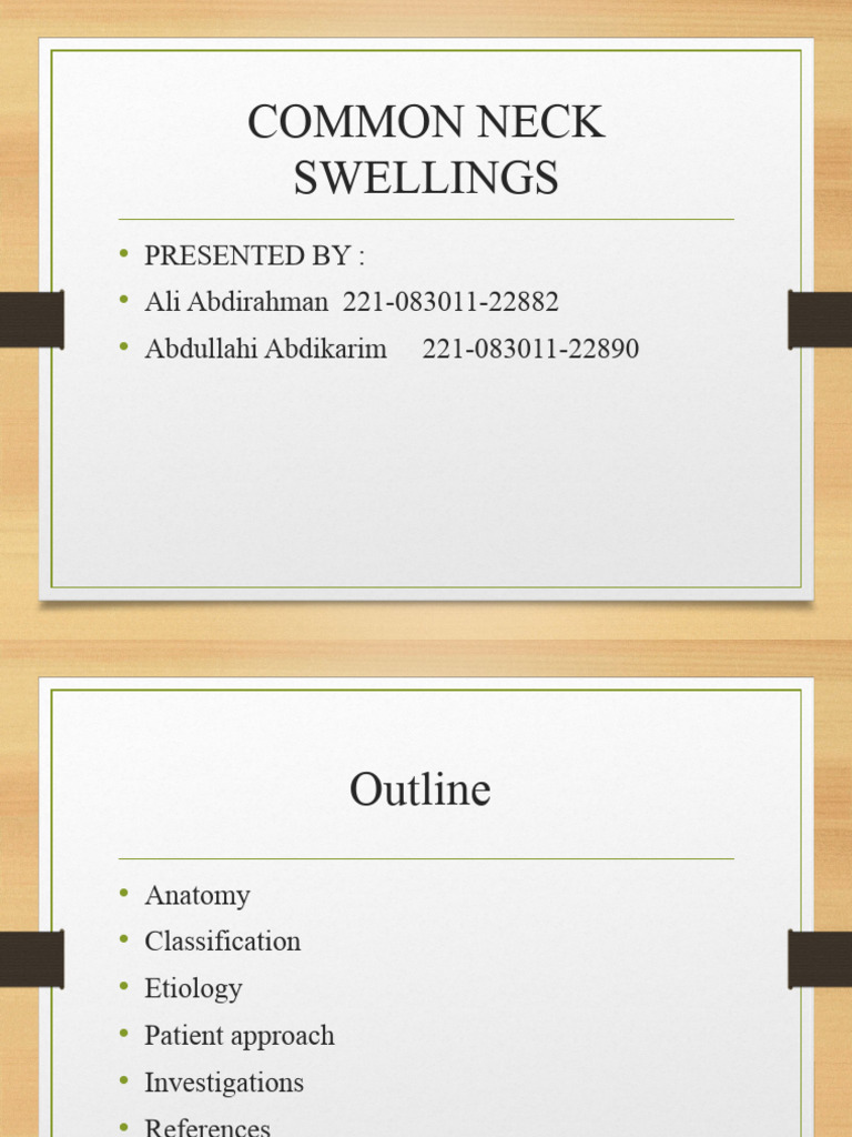 Neck Swellings: Classification & Diagnosis | PDF | Neck | Clinical Medicine