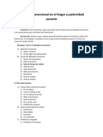 Abandono Emocional en El Hogar y Paternidad Ausente