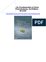 Instant Download Test Bank For Fundamentals of Urine and Body Fluid Analysis 3rd Edition Brunzel PDF Ebook