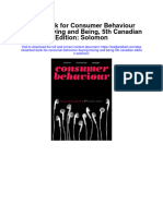 Full download Test Bank for Consumer Behaviour Buying Having and Being 5th Canadian Edition Solomon pdf free