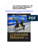 Full Download Test Bank For Consumer Behavior 7th Edition Wayne D Hoyer Deborah J Macinnis Rik Pieters PDF Free