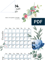 2024 Table Calendar Planner