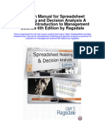 Solution Manual For Spreadsheet Modeling and Decision Analysis A Practical Introduction To Management Science 6th Edition by Ragsdale