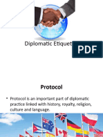 Diplomatic Protocol and Etiquette