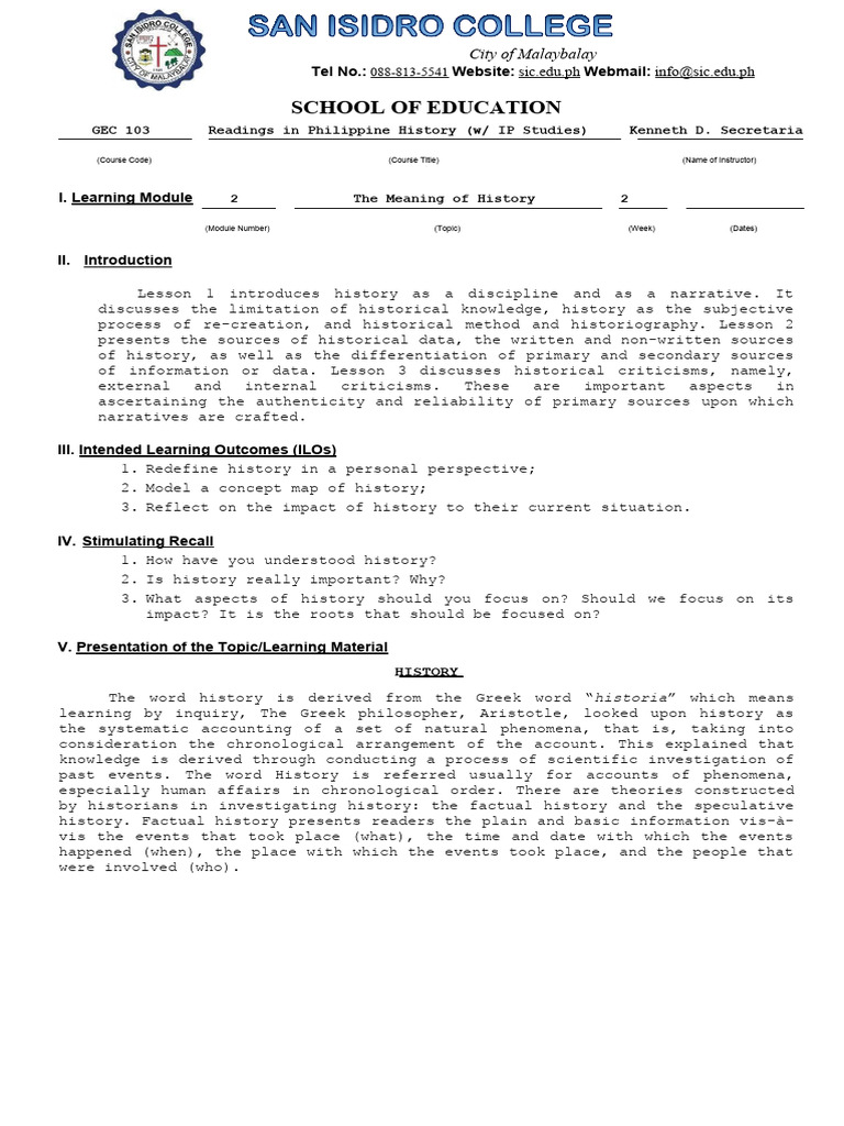 READING IN PHILIPPINE HISTORY MODULE visual data 3