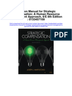 Instant Download Solution Manual For Strategic Compensation A Human Resource Management Approach 8 e 8th Edition 0133457109 PDF Scribd