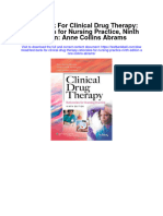 Instant Download Test Bank For Clinical Drug Therapy Rationales For Nursing Practice Ninth Edition Anne Collins Abrams PDF Scribd