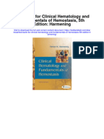 Instant Download Test Bank For Clinical Hematology and Fundamentals of Hemostasis 5th Edition Harmening PDF Scribd