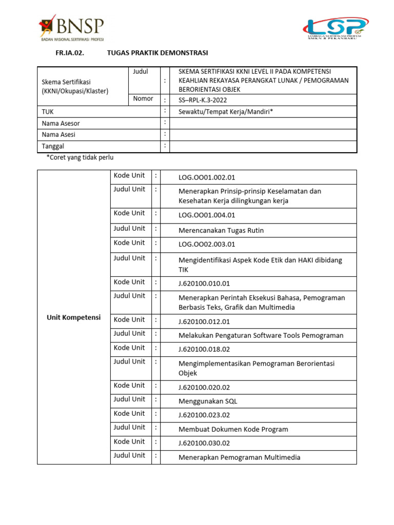 Fr Ia 02 Tugas Praktek Demonstrasi 1 Pdf Komputer Teknologi