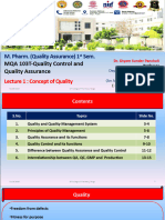 MQA103T LECTURE-1 Concept of Quality
