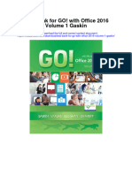 Instant Download Test Bank For Go With Office 2016 Volume 1 Gaskin PDF Ebook