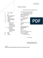 Biodata Peserta Kegiatan Rapat Kerja