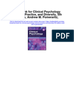 Instant Download Test Bank For Clinical Psychology Science Practice and Diversity 5th Edition Andrew M Pomerantz PDF Scribd