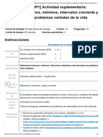 (ACDB2-35%) (SUP1) Actividad Suplementaria - Determine Máximos, Mínimos, Intervalos Creciente y Decrecientes en Problemas Verbales de La Vida Cotidiana - FUNDAMENTOS MATEMATICOS