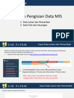 Petunjuk Pengisian Data Lahan Dan Pemanfaat Pada MIS