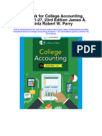 Instant Download Test Bank For College Accounting Chapters 1-27-23rd Edition James A Heintz Robert W Parry PDF Scribd