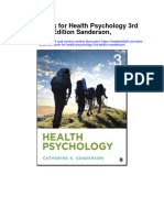 Instant Download Test Bank For Health Psychology 3rd Edition Sanderson PDF Ebook