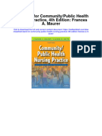 Instant Download Test Bank For Community Public Health Nursing Practice 4th Edition Frances A Maurer PDF Scribd