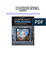 Instant Download Test Bank For Community Policing A Contemporary Perspective 6th Edition Kappeler PDF Scribd