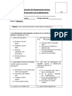 Evaluación de Comprensión Lectora El Secuestro de La Bibliotecaria