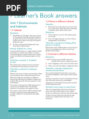 Primary Science 2 Learner Book Answers