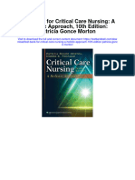Full Download Test Bank For Critical Care Nursing A Holistic Approach 10th Edition Patricia Gonce Morton PDF Free
