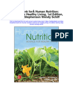 Instant Download Test Bank For Human Nutrition Science For Healthy Living 1st Edition Tammy Stephenson Wendy Schiff PDF Ebook