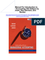 Instant Download Solution Manual For Introduction To Managerial Accounting 5th Edition by Peter Brewer Ray Garrison Eric Noreen PDF Scribd