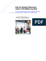 Instant Download Test Bank For Human Resource Management 11th Edition by Noe PDF Ebook