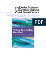 Test Bank Forâ Medical Terminology Simplified: A Programmed Learning Approach by Body System, 5Th Edition, Barbara A. Gylys, Regina M. Masters