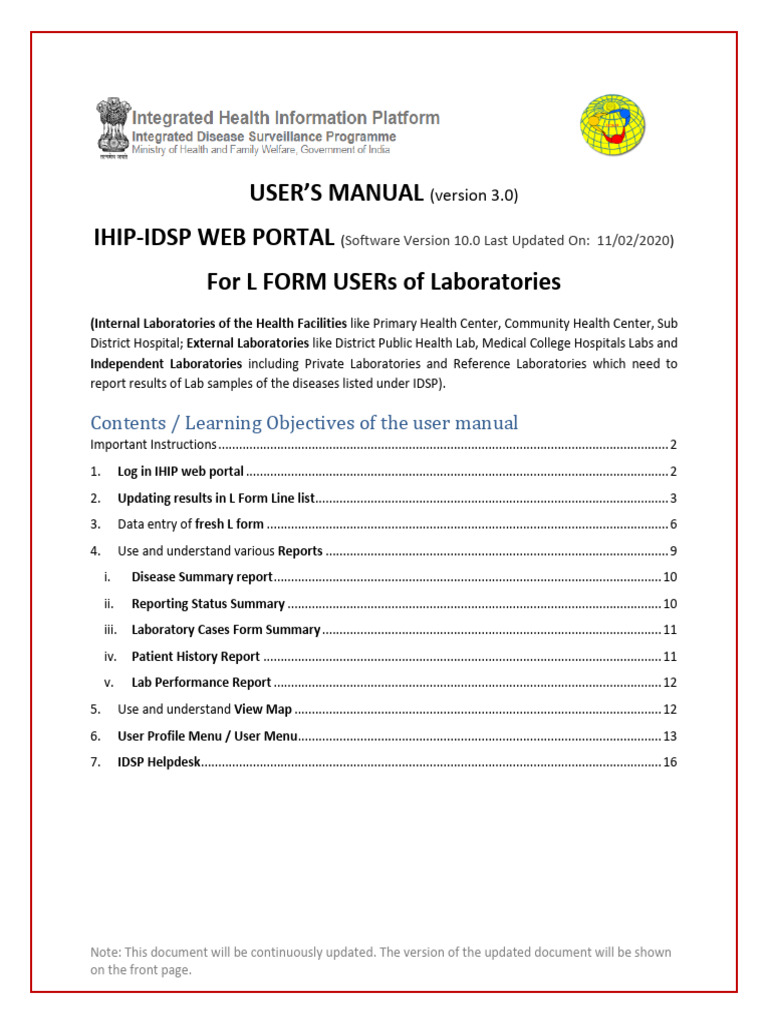 Ihip l form user manual download free pdf laboratories user
