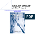 Solution Manual For Work Systems The Methods Measurement Management of Work Mikell P Groover