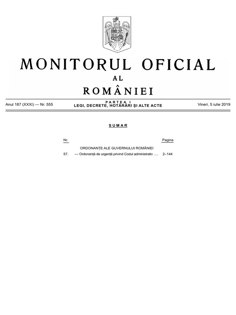Monitorul Oficial Partea I Nr 555 PDF