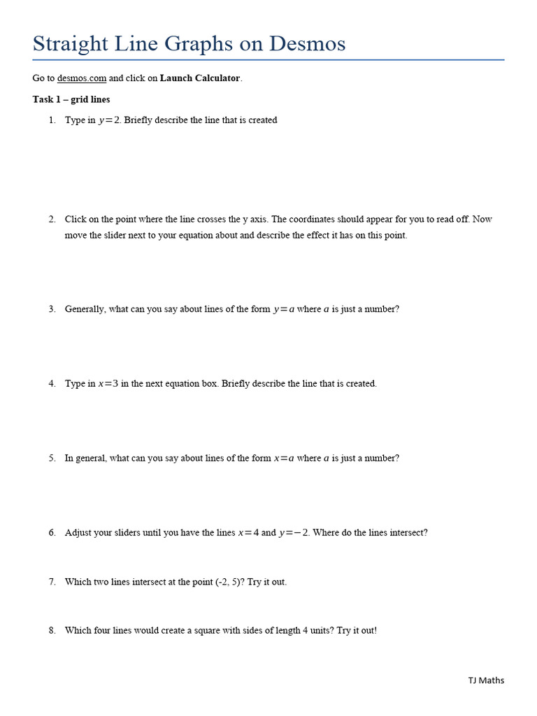 Straight line graphs on desmos write on download free pdf cartesian