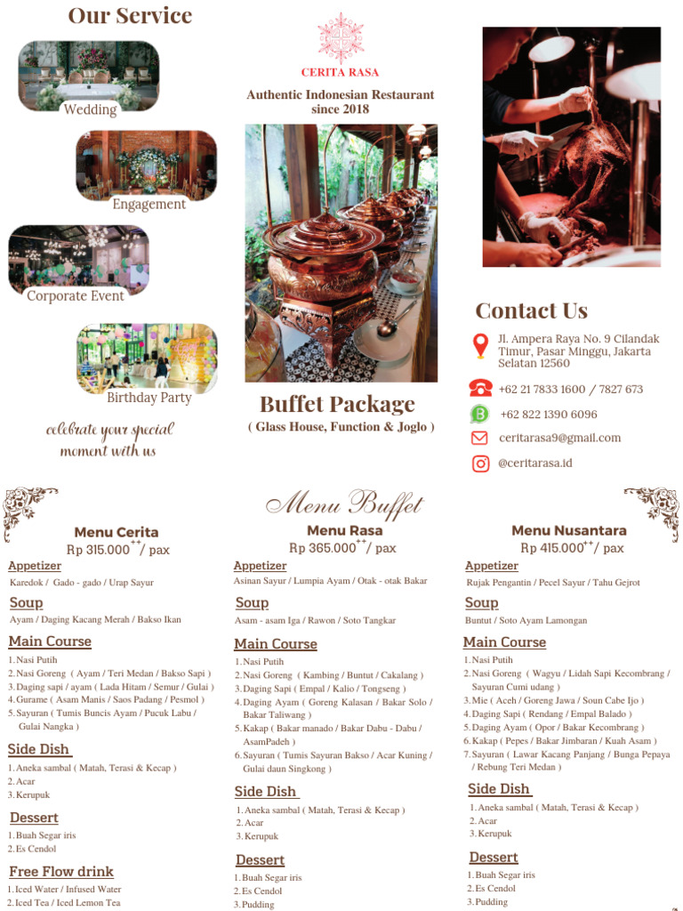 Menu Buffet 2023 | PDF | Indonesian Cuisine | Indonesia