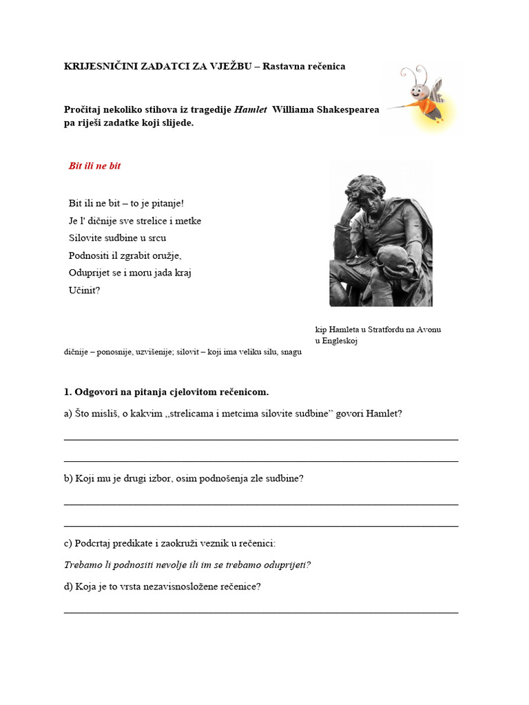 Krijesnicini Zadatci - Rastavna | PDF
