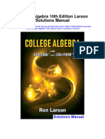 Instant Download College Algebra 10th Edition Larson Solutions Manual PDF Scribd