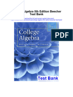 Instant Download College Algebra 5th Edition Beecher Test Bank PDF Scribd
