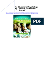 Full Download Test Bank For Educational Psychology Developing Learners 7th Edition Omrod PDF Free