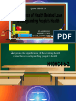 HEALTH10 Significance of Health Related Laws