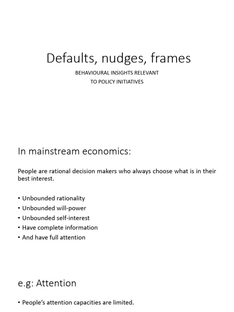 Behavioral nudges for long-term stability