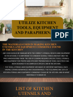 Grade 7 Utilizing Kitchen Tools, Equipment & Paraphernalia