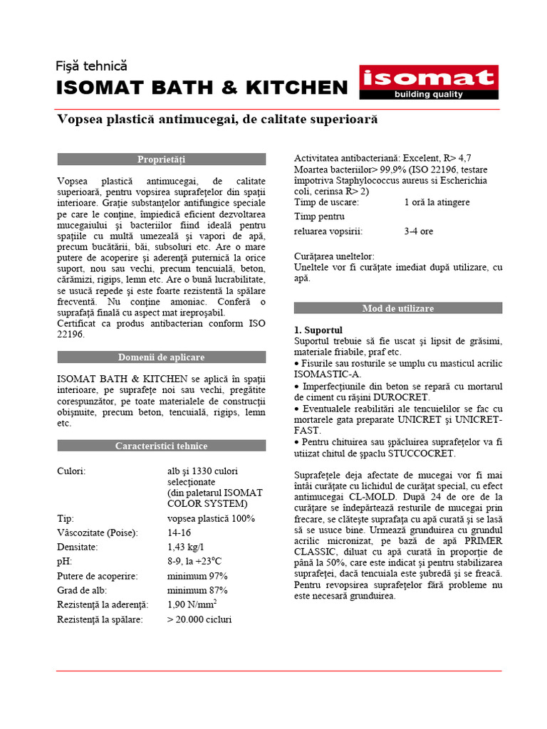 ISOMAT BATH KITCHEN 2 | PDF