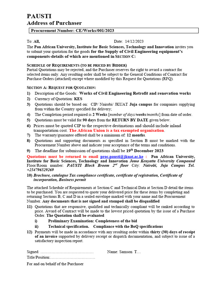 Final BoQ For Construction of Block B Retrofit | PDF | Business | Economies