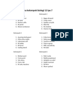 Nama Kelompok Biologi 12 Ipa 7