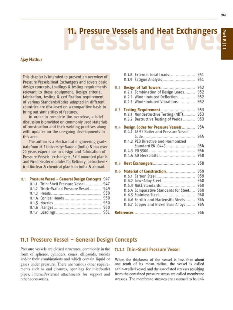 PRESSURE VESSELS PDF Stress (Mechanics) Mechanical Engineering